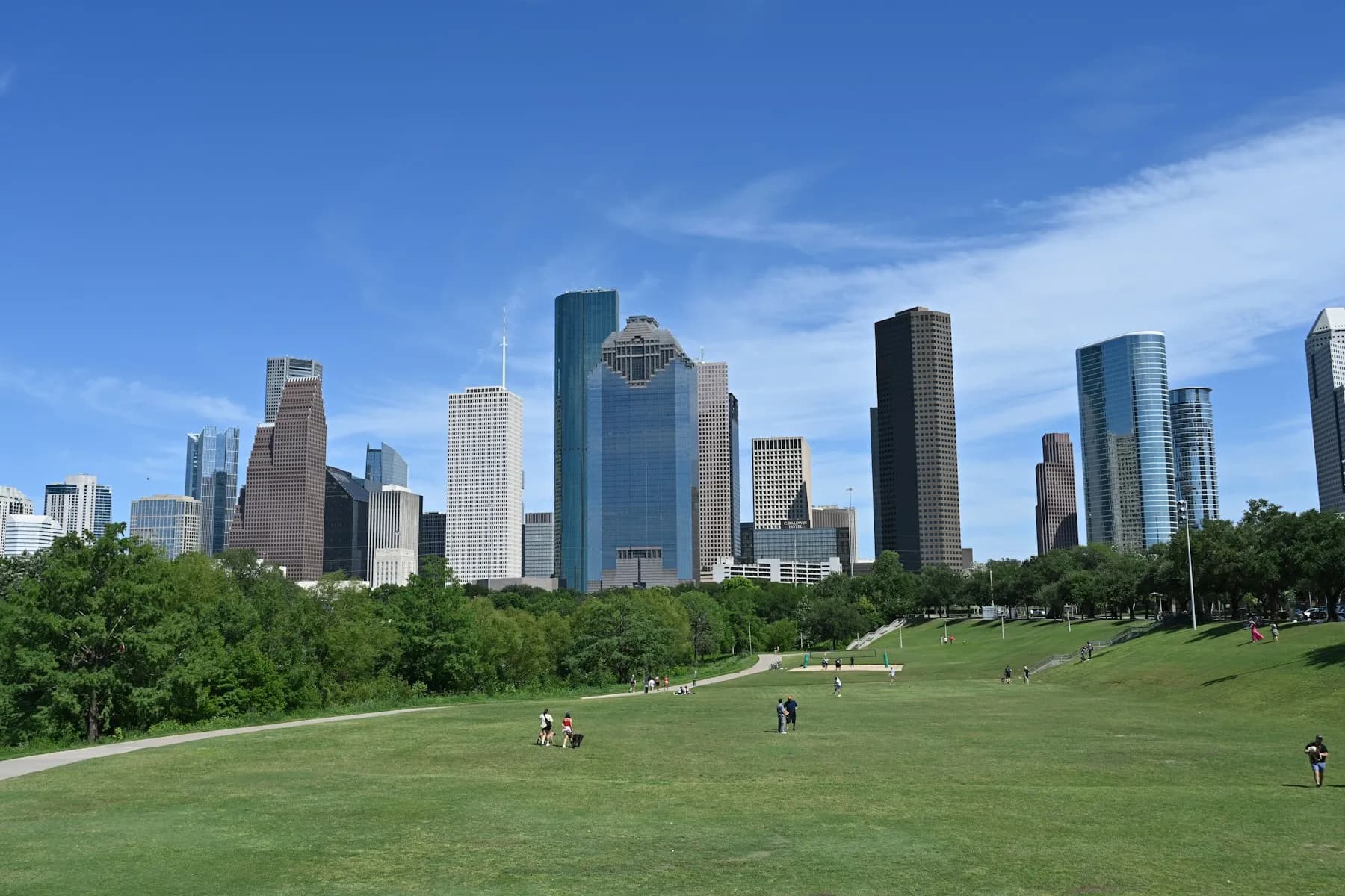 Downtown Houston skyline on a clear day