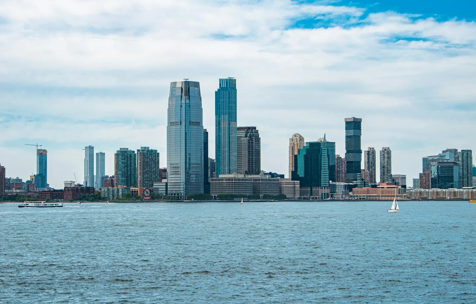 Jersey City skyline across the Hudson River